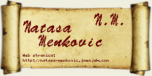Nataša Menković vizit kartica